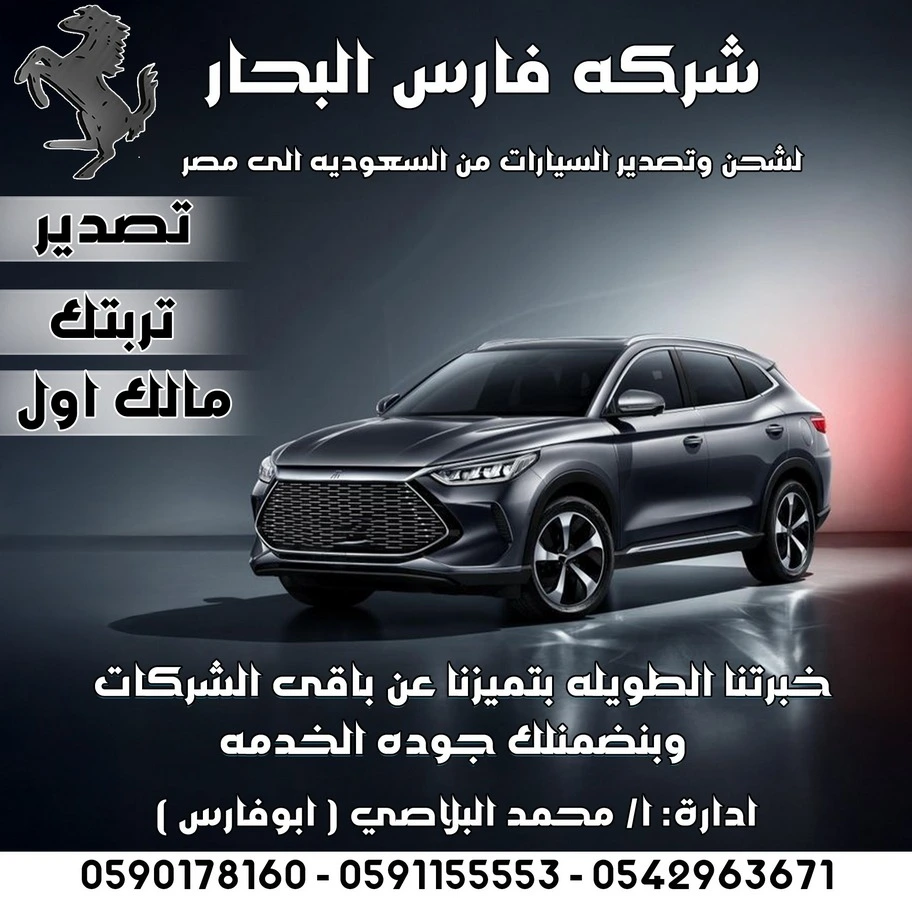 شركة شحن السيارات من السعودية الى مصر